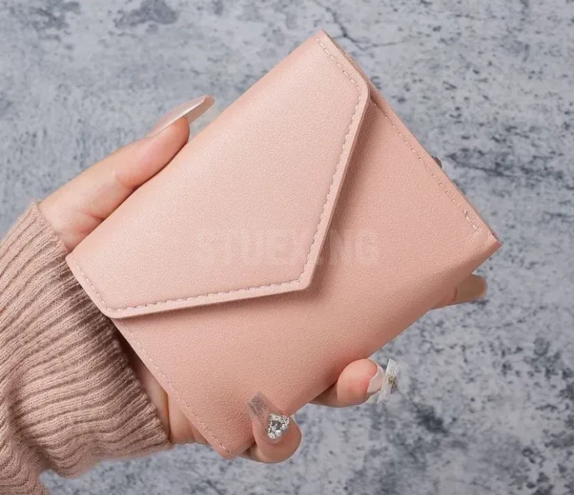 Pink/Brown leather wallet 